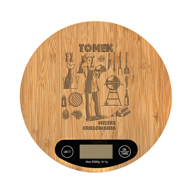 Waga kuchenna z grawerem TOMEK MISTRZ GRILOWANIA