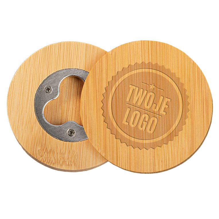 Otwieracz bambusowy GRAWEROWANE LOGO gadżet firmowy
