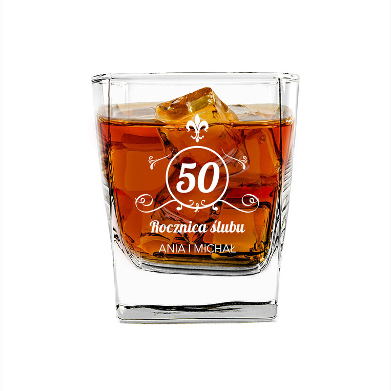 Prezent na 50 ROCZNICĘ ŚLUBU - Szklanka do whisky