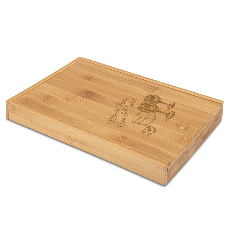 Zestaw do serów i wina PREZENT NA ŚLUB dla MŁODEJ PARY z twoim grawerem