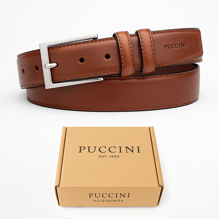 Skórzany pasek męski M 115 cm z grawerem – PREZENT NA WIECZÓR KAWALERSKI