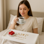 Stolik śniadaniowy z grawerem – prezent DLA PARY na rocznicę parapetówkę