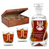 Zestaw do whisky DLA ŻOŁNIERZA z okazji AWANSU, EMERYTURY