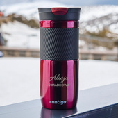 Kubek termiczny Contigo bordowy z grawerem – PODZIĘKOWANIE DLA ŚWIADKOWEJ