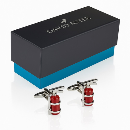 Spinki do mankietów GAŚNICA – prezent DLA STRAŻAKA BHP-owca