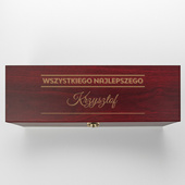 Pudełko do wina z akcesoriami WSZYSTKIEGO NAJLEPSZEGO na IMIENINY