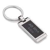 BRELOK Z GRUPĄ KRWI I IMIENIEM – personalizowany prezent z grawerem