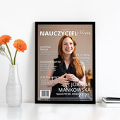 Plakat ze zdjęciem w ramce DLA NAUCZYCIELA – personalizowany prezent