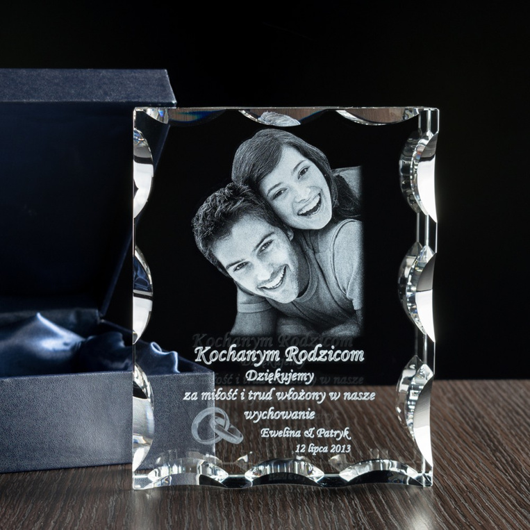 Fotokryształ 3D - Ślubne Podziękowania Dla Rodziców