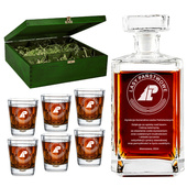 PREZENT DLA LEŚNIKA – Zestaw z karafką i szklankami do nalewek, whisky 