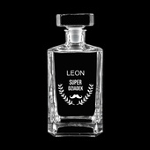 Karafka do whisky i nalewki z grawerem SUPER DZIADEK + IMIĘ