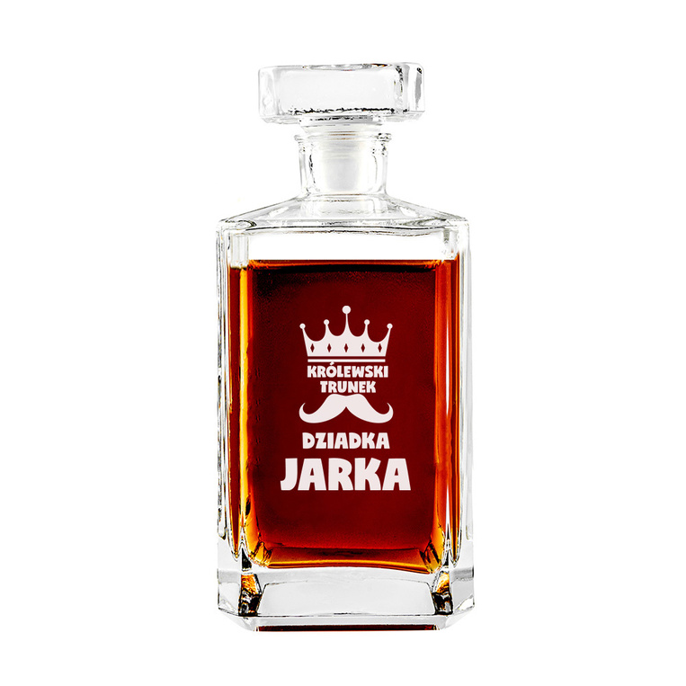 Karafka z grawerem KRÓLEWSKI TRUNEK DZIADKA + IMIĘ