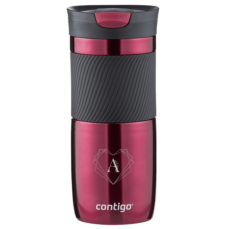 Kubek Contigo Byron na prezent – bordowy GRAWER MONOGRAMU