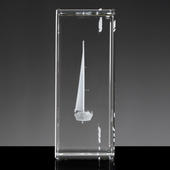 Statuetka Dla Szefa Żeglarza - Grawer Jachtu z dedykacją w szkle Prezent