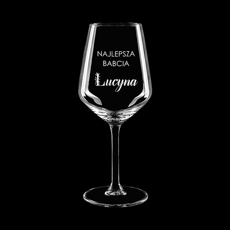 Kieliszek do wina czerwonego z grawerem - NAJLEPSZA BABCIA