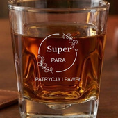 Personalizowana szklanka do whisky SUPER PARA + IMIONA