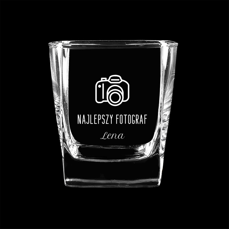Szklanka do whisky z grawerem NAJLEPSZY FOTOGRAF na prezent na świecie