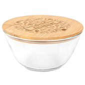 Personalizowana szklana salaterka z grawerem ZDROWA KUCHNIA + IMIĘ