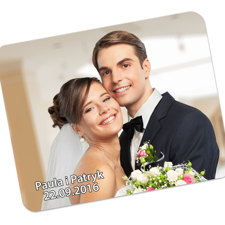 Podkładka pod mysz 22x18 cm z TWOIM ZDJĘCIEM na rocznicę