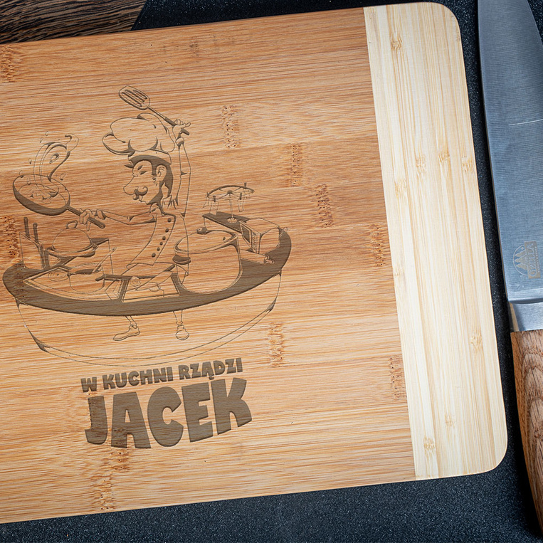 Deska bambusowa do krojenia z TWOIM GRAWEREM oryginalny prezent na PARAPETÓWKĘ