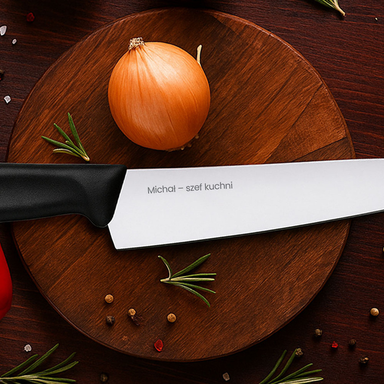 Nóż Victorinox dla szefa kuchni z grawerem – PREZENT Z PERSONALIZACJĄ