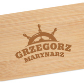 Czarny lunch box dla marynarza – personalizowany grawer imienia