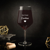 PREZENT DLA PRZYJACIÓŁKI kieliszek do wina czerwonego z grawerem BEST FRIEND
