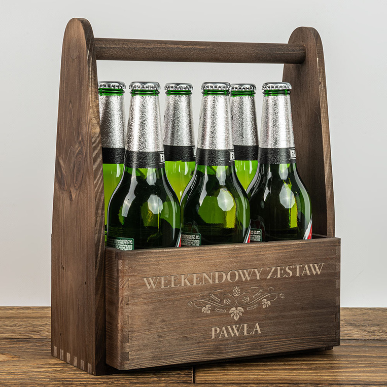 Nosidło na piwo z grawerem WEEKENDOWY ZESTAW NA PIWO + IMIĘ