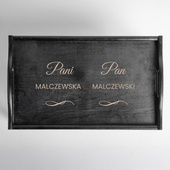 Stolik śniadaniowy z grawerem DLA PARY – prezent NA ROCZNICĘ ŚLUB I ŚWIĘTA