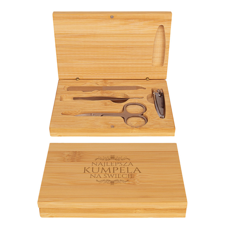 Zestaw do manicure w etui z grawerem NAJLEPSZA KUMPELA NA ŚWIECIE