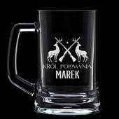 Kufel do piwa z grawerowanym imieniem DLA MYŚLIWEGO