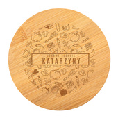 Personalizowana szklana salaterka z grawerem ZDROWA KUCHNIA + IMIĘ