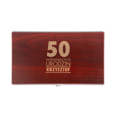 PERSONALIZOWANY zestaw do wina na 50 URODZINY dla NIEGO
