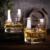 2 Szklanki do whisky na prezent na 20 ROCZNICĘ ŚLUBU