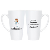 Kubek Latte duży z nadrukiem DLA PIELĘGNIARKI