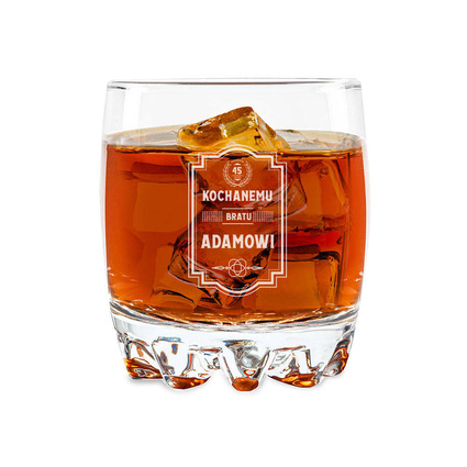 Szklanka do whisky z grawerem DLA KOCHANEGO BRATA + IMIĘ