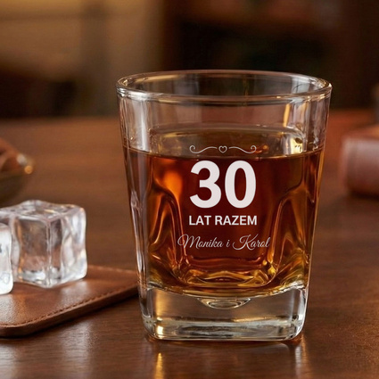 Szklanka do whisky z okazji 30 lat razem PREZENT Z GRAWEREM