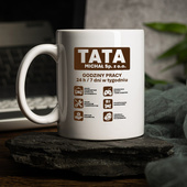 Kubek dla Taty „TATA Sp. z o.o.” – personalizowany kubek z nadrukiem