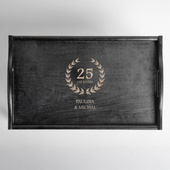 Stolik śniadaniowy z grawerem DLA PARY – prezent NA ROCZNICĘ ŚLUB I ŚWIĘTA