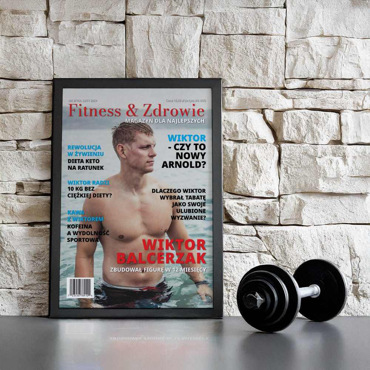 Plakat ze zdjęciem w ramce 30x40 cm – zabawny prezent DLA AKTYWNEGO FACETA