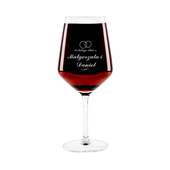 PERSONALIZOWANY kieliszek do wina czerwonego z grawerem - DLA MAŁŻEŃSTWA
