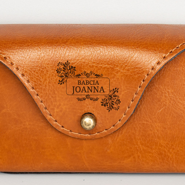 Skórzane etui na okulary DLA BABCI z twoim grawerem