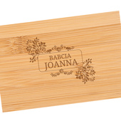 GRAWEROWANY zestaw do manicure w bambusowym etui NA PREZENT DLA BABCI