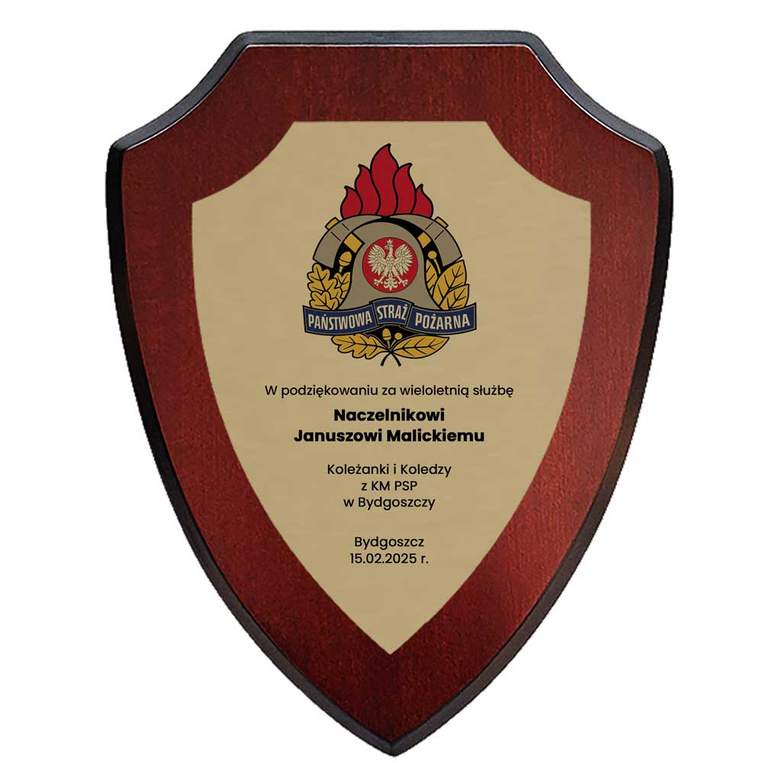 Dyplom strażacki PSP z dedykacją – prezent DLA STRAŻAKA, NACZELNIKA