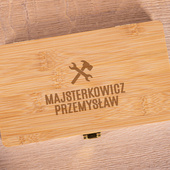 Zestaw 21 narzędzi w drewnianym etui DLA MAJSTERKOWICZA