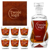 FIRMOWY UPOMINEK karafka i 6 szklanek PERSONALIZOWANY GRAWER