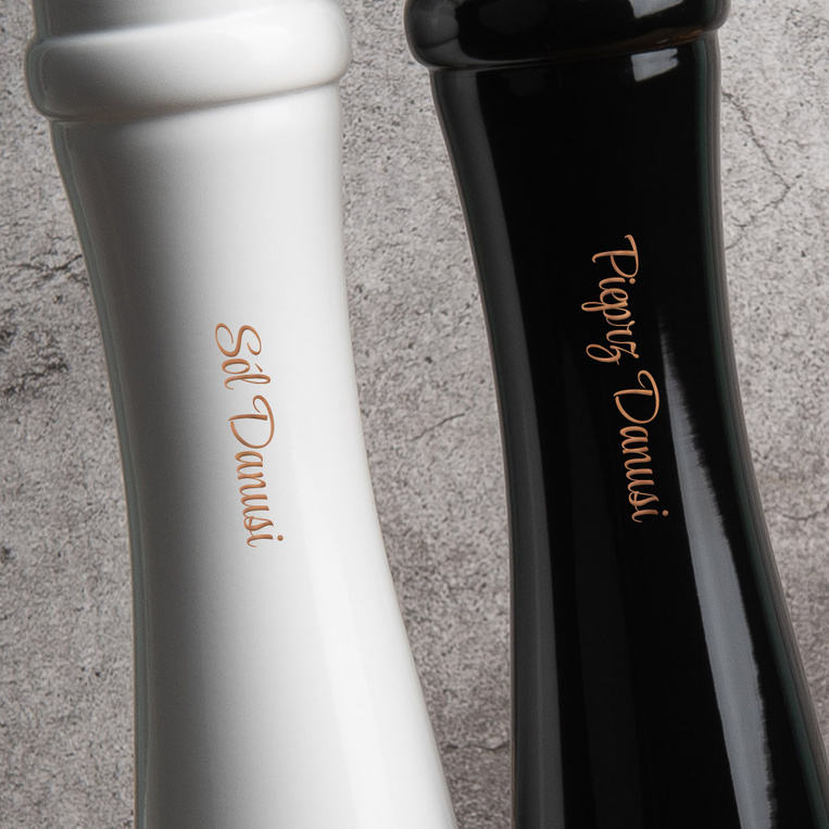 Zestaw Młynków do Soli i Pieprzu 41,5 cm z Grawerem - Prezent dla Kuchmistrza