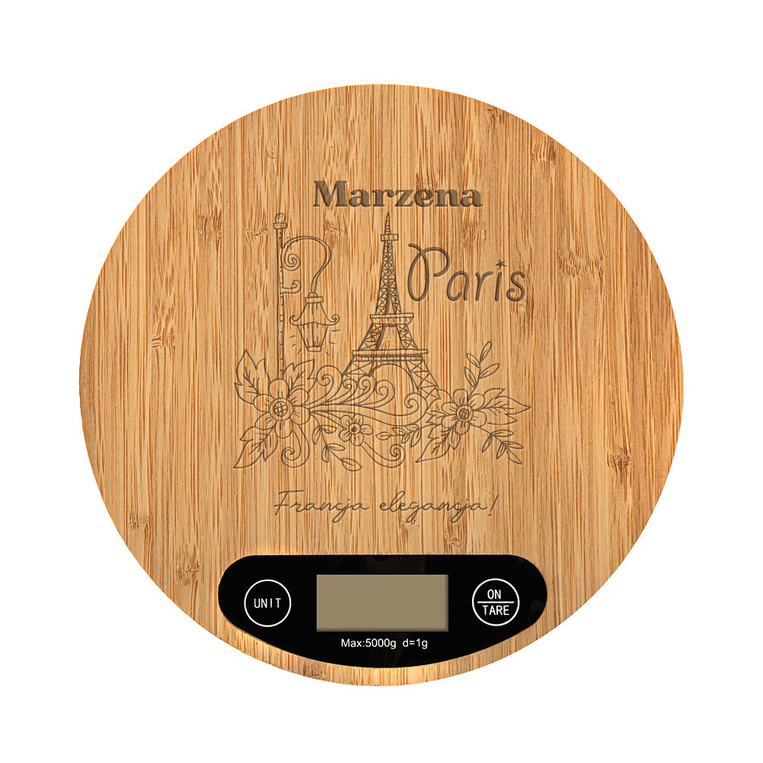 Waga kuchenna z grawerem DLA ELEGANCKIEJ KOBIETY na WALENTYNKI