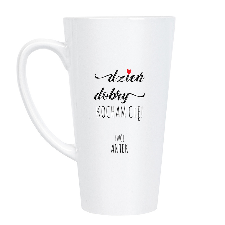 Kubek Latte Max z nadrukiem DLA UKOCHANEJ KOBIETY