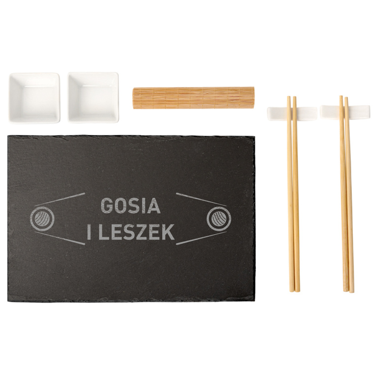 Personalizowany zestaw do sushi PREZENT NA ROCZNICĘ z grawerem